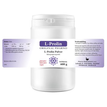L-Prolin-pulver-600g  Etikett